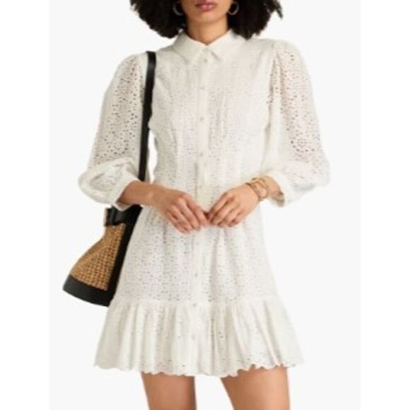 Veronica Beard White Kylan Dress NWT Sz. 8 - Picture 1 of 7